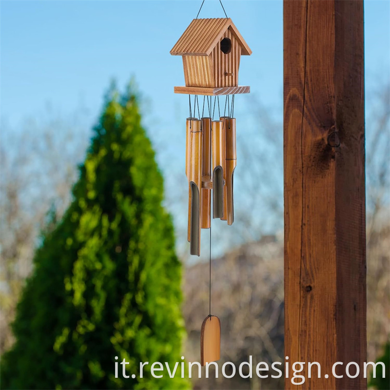 wooden wind chimes sound